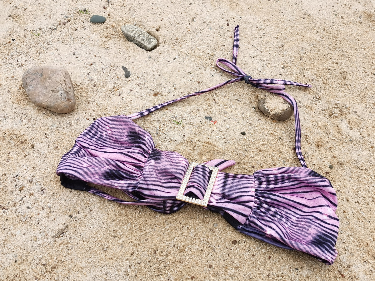 Haut de bikini non rembourré pour femme avec imprimé original YELLOWSHORE